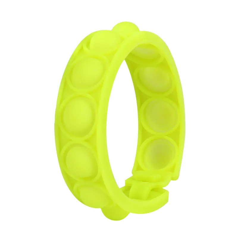 Kids Wristband Bracelets Toys Stress Relief Toy Fidget Sensory Toy Kids Silicone Play Educational Toy Green