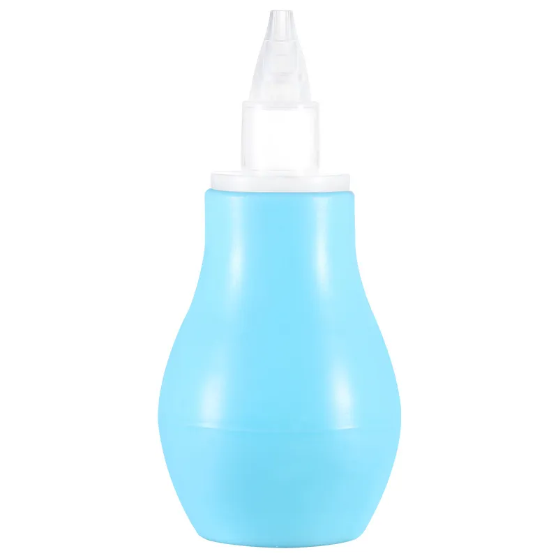 Silicone bébé aspirateur nasal sûr nouveau-né nez nettoyant mucus ventouse aspiration morve pince à épiler Bleu big image 1