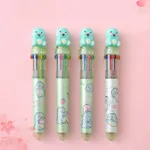 Multicolor Ballpoint Pen 0.5mm, 10-in-1 Colored Retractable Cartoon Shuttle Ballpoint Pens for Office School Supplies Students Children Kids Gift Turquoise