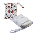 Baby Cloth Diaper Bag Cartoon Elephant/Floral Print Wet Dry Bag Portable Diaper Organizer  image 2
