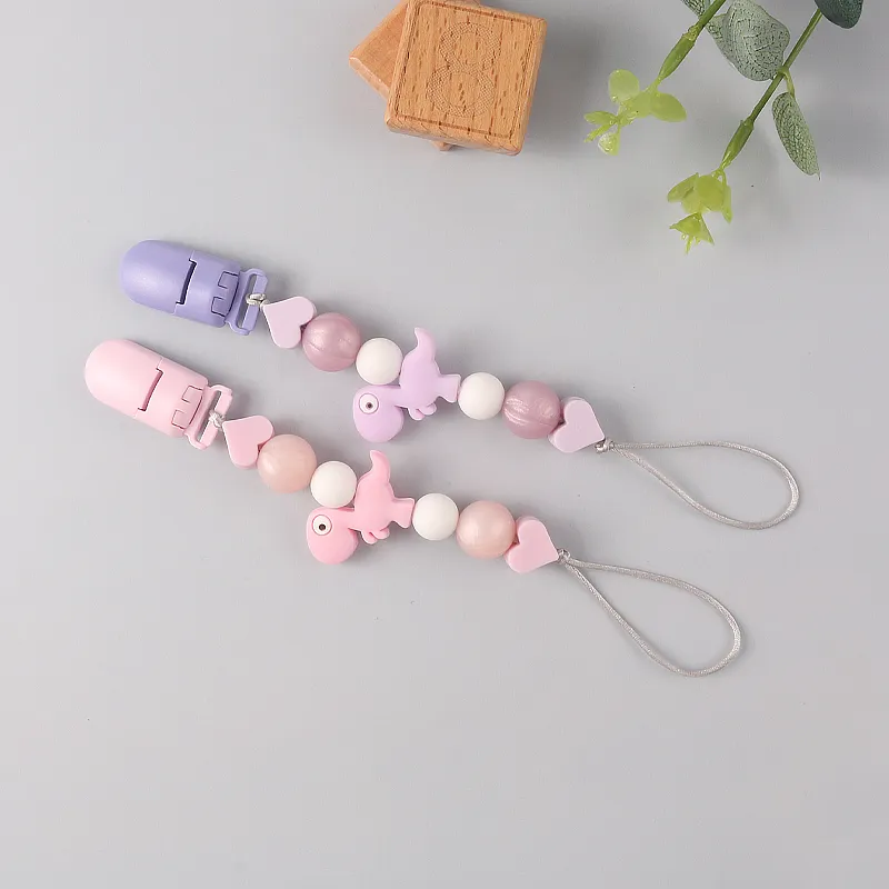 dinossauro desenho animado chupeta contas de silicone contas de alívio dentição mordedor brinquedos ou calmante, conjunto de presente de bebê  image 3