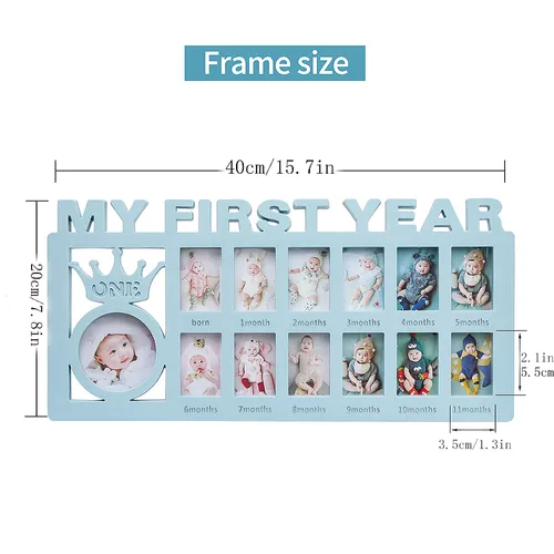 Mon cadre de première année Baby Picture Keepsake Frame pour les souvenirs photo pour les cadeaux de nouveau-né