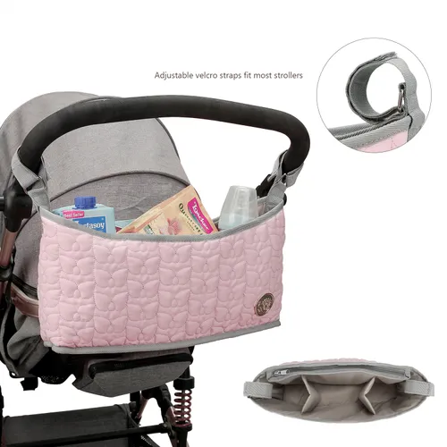 Organizador de carrinho de bebê universal bolsa de carrinho de bebê ajustável bolsa para mãe acessórios para carrinho de bebê