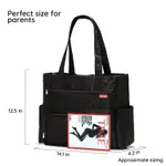 6-pack Diaper Tote Bag Set Multifunction Large Capacity Embroidered Mom Bag with Stroller Straps Buckle  image 5