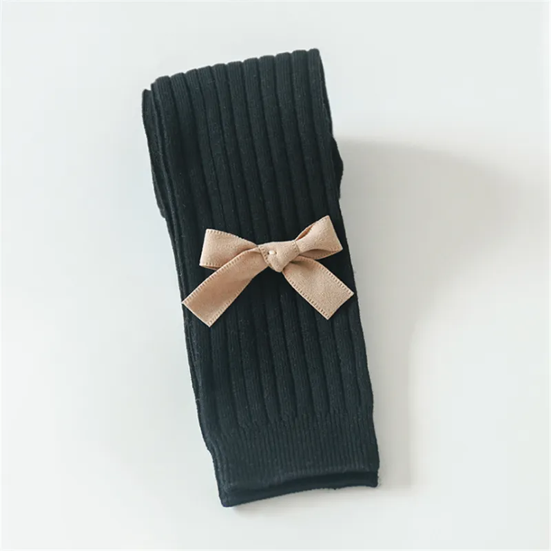 Baby / Toddler Girl Solid Knitted Bowknot Casual Leggings  image 2