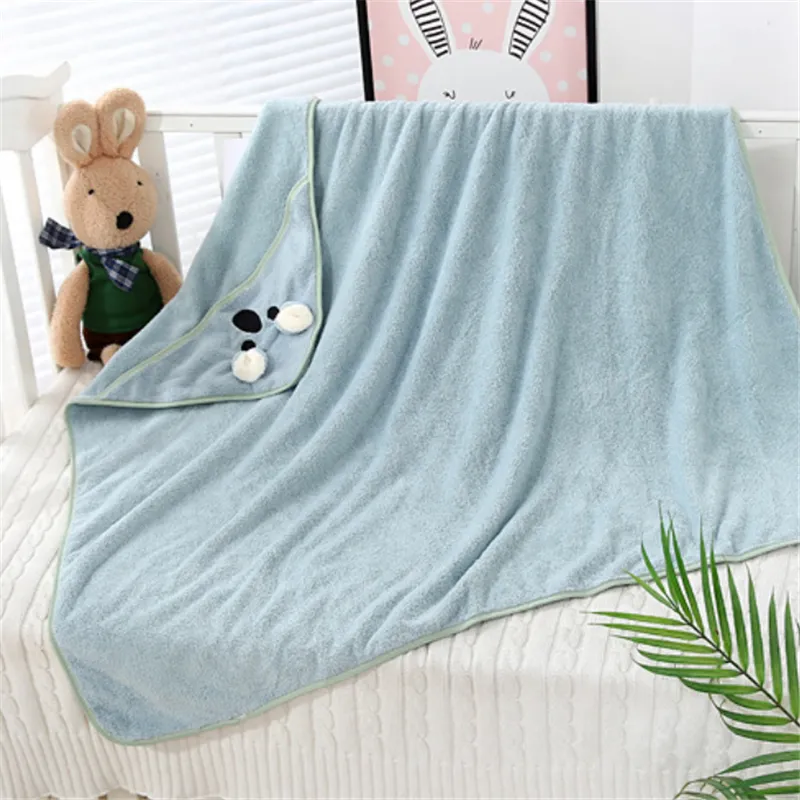 Cartoon Hooded Animal Baby Bathrobe Cotton Baby Spa Towel kids bath robe infant beach towels big image 2