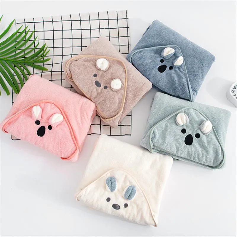Cartoon Hooded Animal Baby Bathrobe Cotton Baby Spa Towel kids bath robe infant beach towels big image 3
