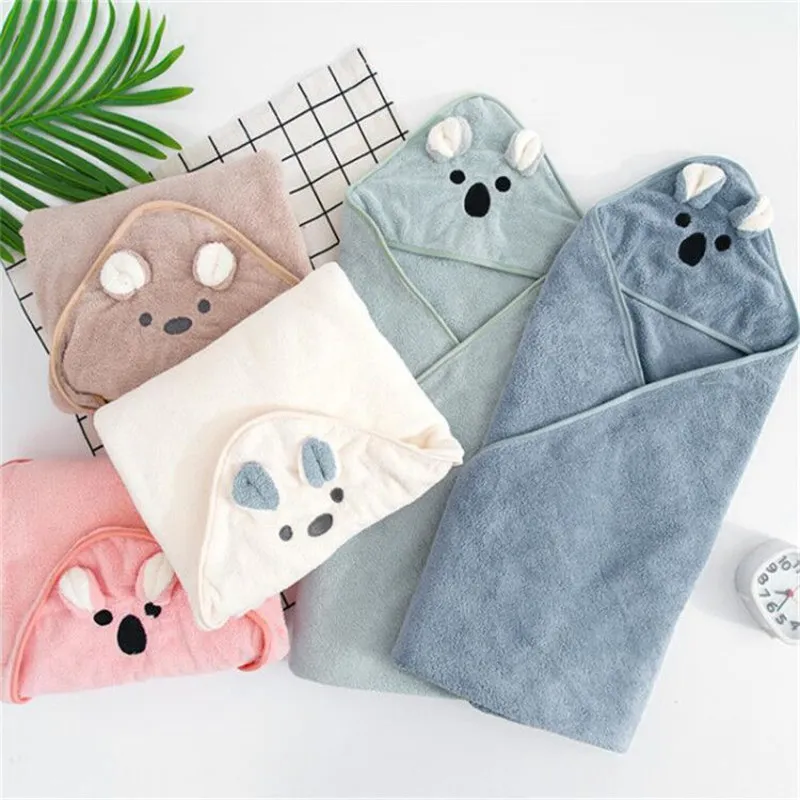 Cartoon Hooded Animal Baby Bathrobe Cotton Baby Spa Towel kids bath robe infant beach towels big image 4