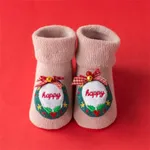 Baby / Toddler Christmas Cartoon Three-dimensional Socks Pink