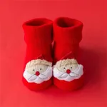 Baby / Toddler Christmas Cartoon Three-dimensional Socks Red