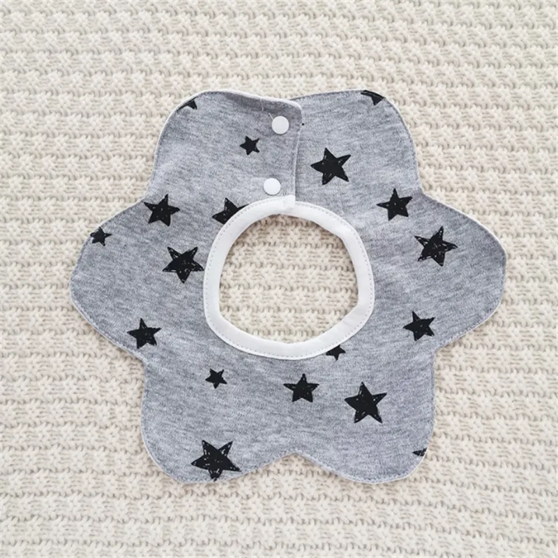 3-pack Baby Bibs Petal Shape Print Bandana Drool Bibs for Feeding & Drooling & Teething Ginger image 3