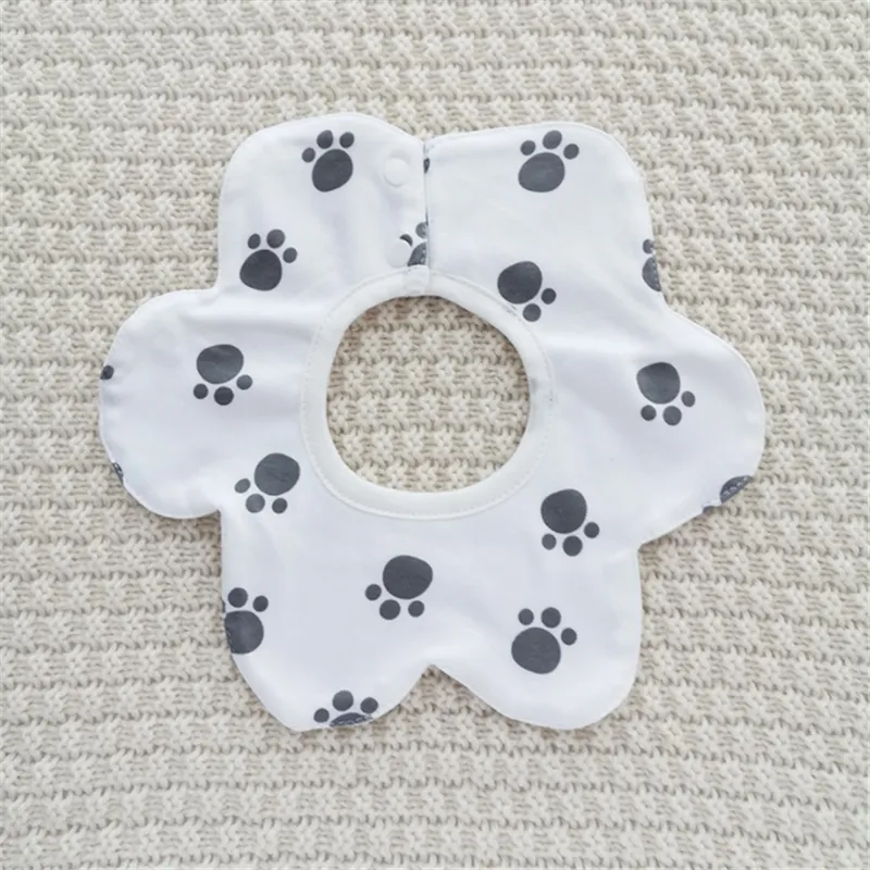3-pack Baby Bibs Petal Shape Print Bandana Drool Bibs for Feeding & Drooling & Teething Ginger image 4