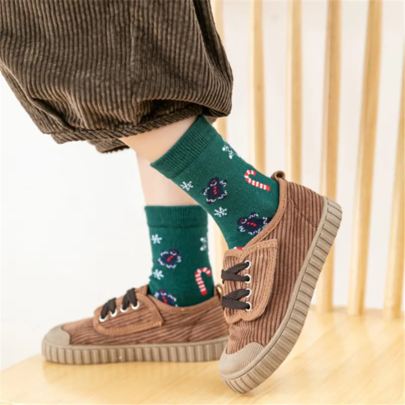 5-pairs Baby / Toddler Christmas Breathable Cozy Socks Red image 3