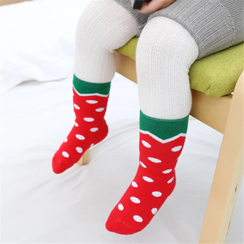 Lot de 3 paires de chaussettes thermiques de Noël pour bébé Rouge big image 1