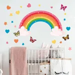 Rainbow Butterfly Stars Wall Stickers Living Room Children's Room Background Wall Decoration Painting Star Home Wall Decals  image 2