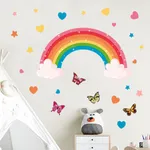 Rainbow Butterfly Stars Wall Stickers Living Room Children's Room Background Wall Decoration Painting Star Home Wall Decals  image 3
