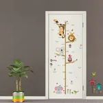 Cartoon Animals Lion Monkey Owl Elephant Height Measure Wall Sticker for Kids Rooms Growth Wall Art Multi-color image 4
