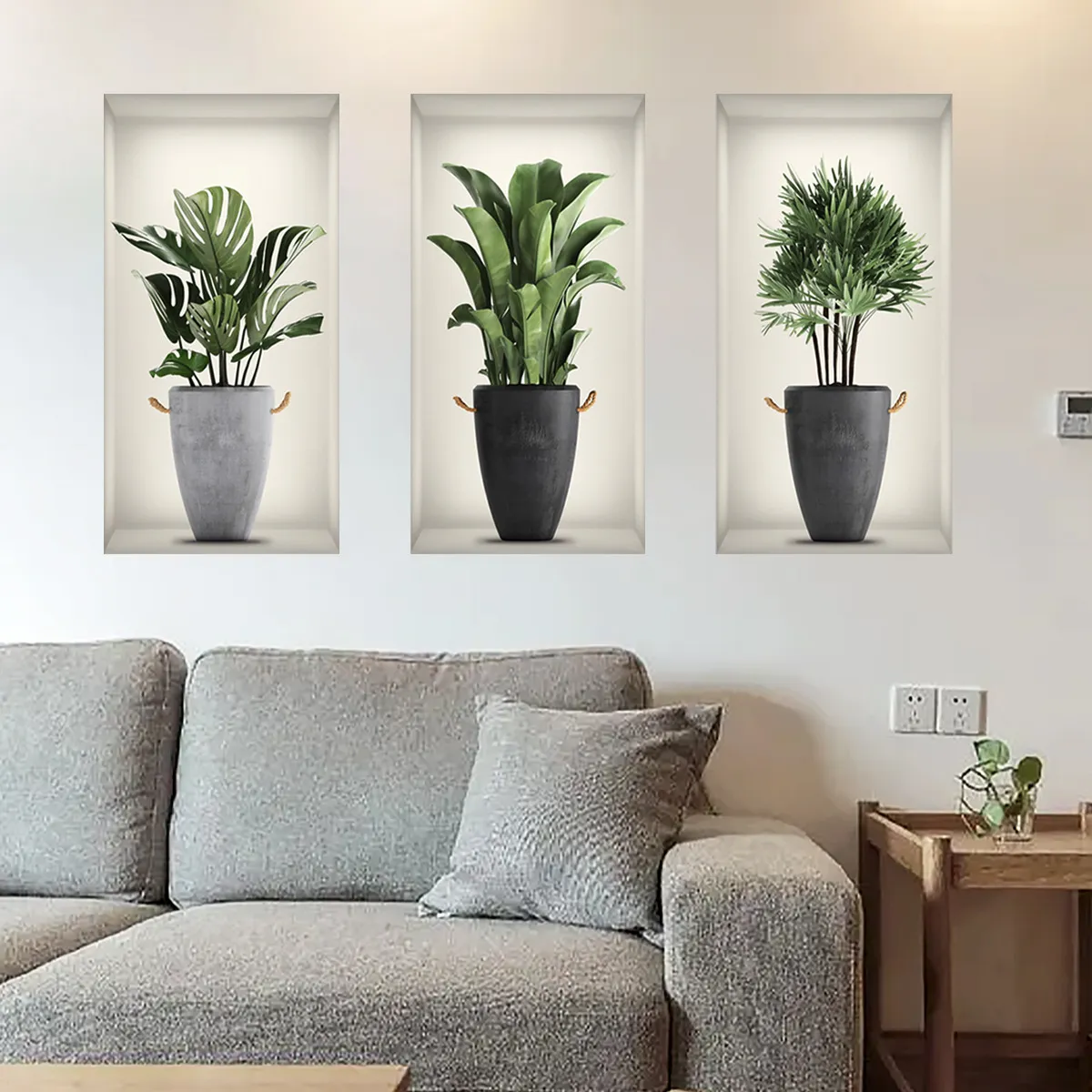 Bonsai Wall Decals, Removable Plant Green Plant Wall Stickers, DIY Green Plants Decals for Living Room Bedroom Kitchen Decor  image 5