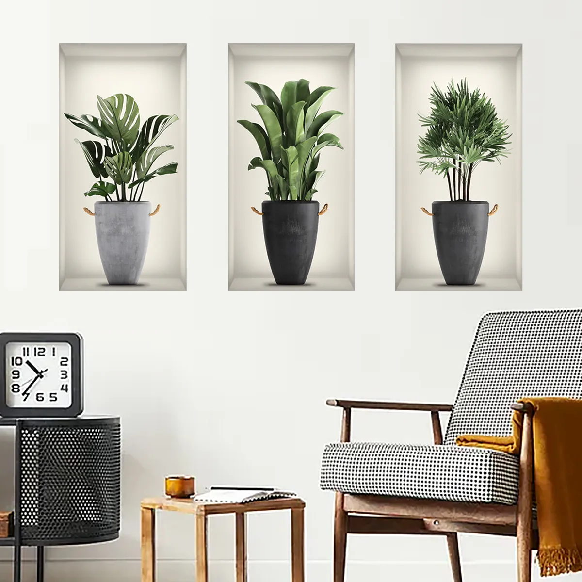 Bonsai Wall Decals, Removable Plant Green Plant Wall Stickers, DIY Green Plants Decals for Living Room Bedroom Kitchen Decor  image 6