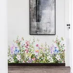 الزهور النباتية غرفة المعيشة خلفية الجدار الديكور ملصق بالجملة  image 6