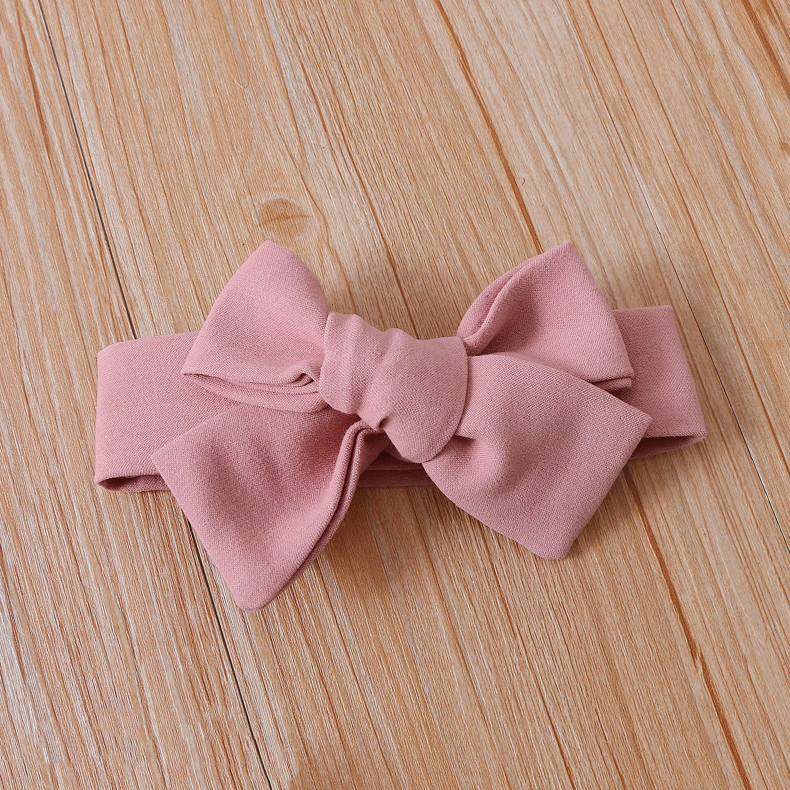 3pcs Baby Girl 95% Cotton Ribbed Long-sleeve Romper and Solid Suspender Dress with Headband Set  image 5