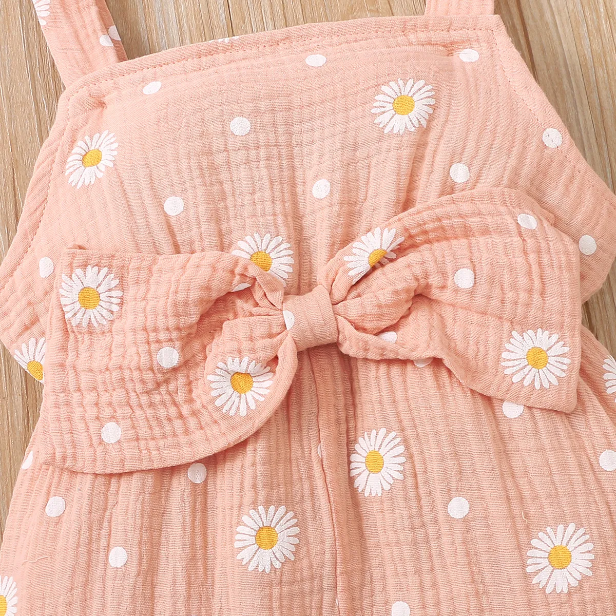 Kleinkinder Mädchen Hypertaktil Süß Kleine Gänseblümchen Baby-Overalls rosa big image 1