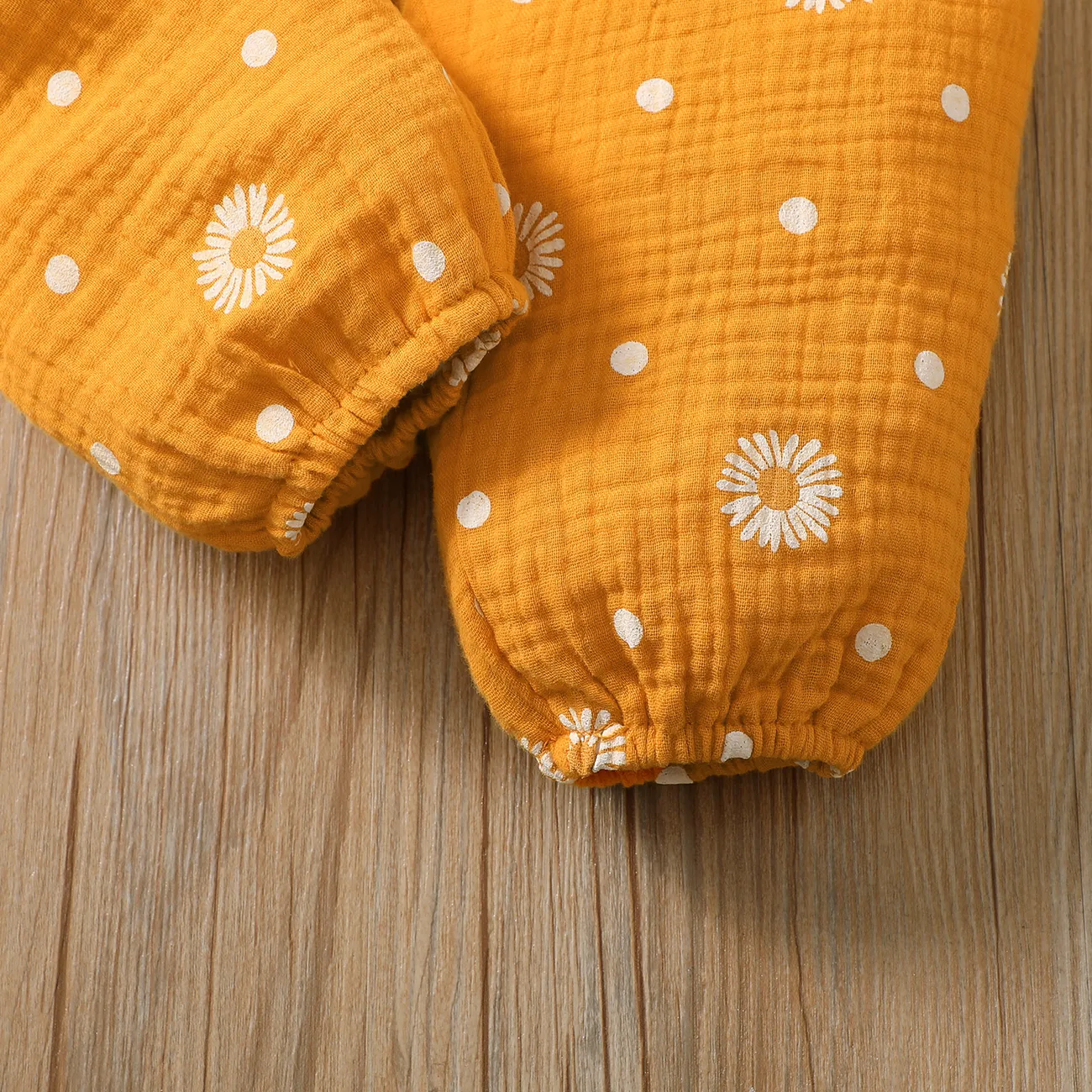 Kleinkinder Mädchen Hypertaktil Süß Kleine Gänseblümchen Baby-Overalls gelb big image 1
