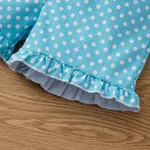 2pcs Toddler Girl Allover Polka Dots Ruffle Top and Shorts Set  image 4