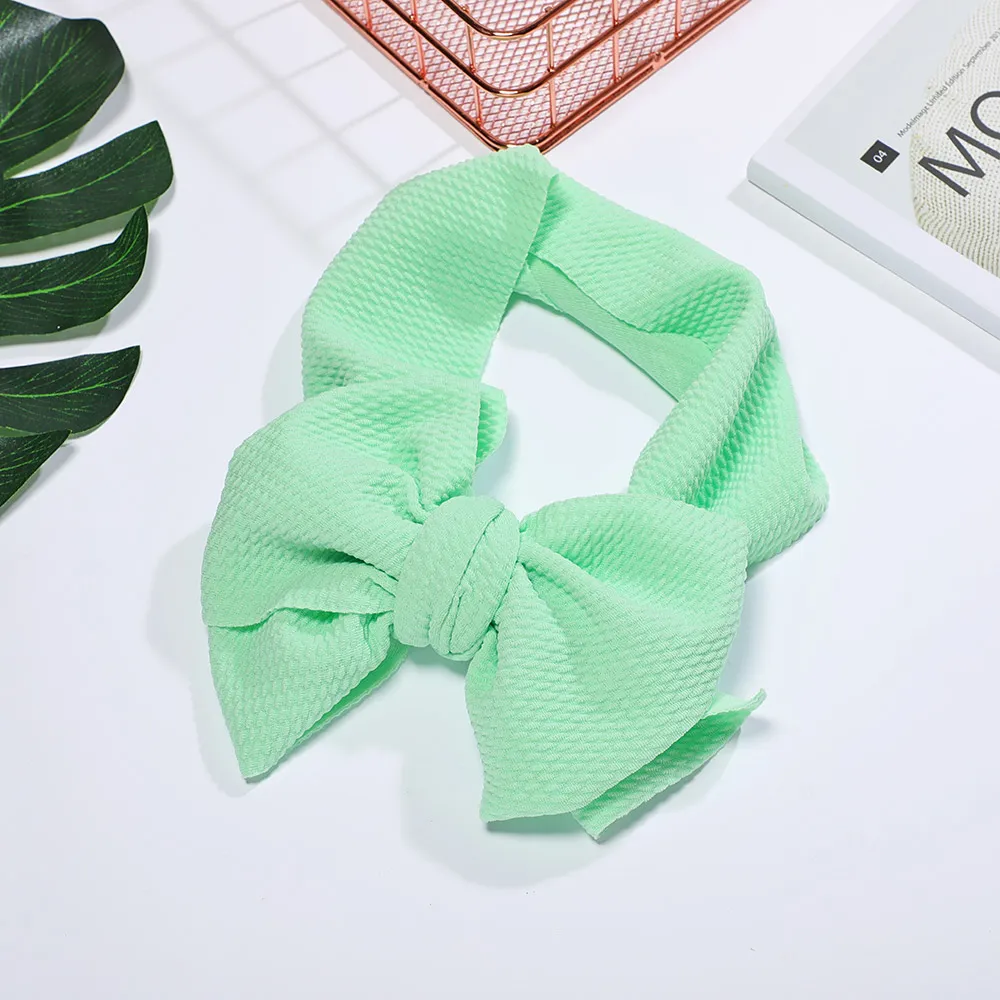 Baby / Toddler Lovely Bow Design Cloth Headband Mint Green big image 1