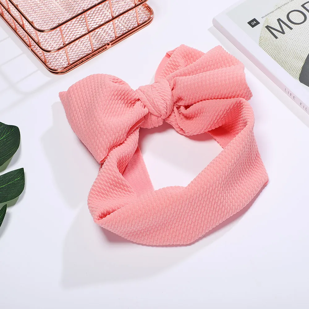 Baby / Toddler Lovely Bow Design Cloth Headband Pink big image 1