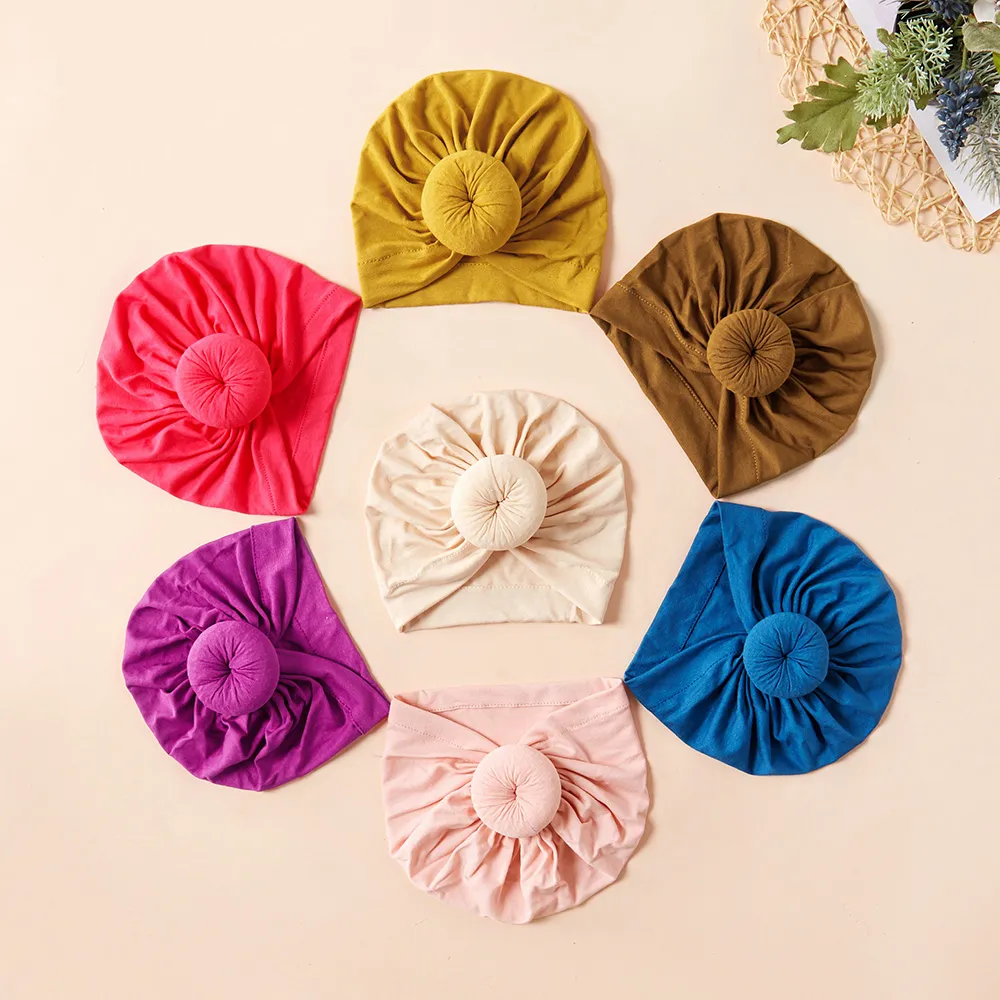 Baby / Toddler Sweet Solid Knot Newborn Hat big image 2