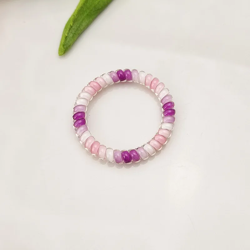 2-pack Color Block Coil Wire Hair Tie for Girls  big image 1