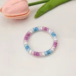 2-pack Color Block Coil Wire Hair Tie for Girls Light Purple