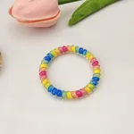 2-pack Color Block Coil Wire Hair Tie for Girls Multi-color
