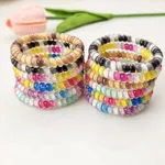 2-pack Color Block Coil Wire Hair Tie for Girls  image 5