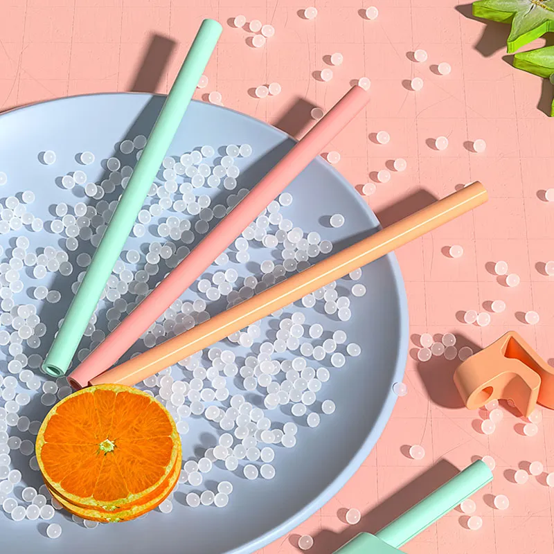 1-pack / 3-pack Silicone Openable and Reusable Baby Drinking Straw with Food Grade BPA Free Toddler Food Accessories for Self-Feeding Training Food Grade BPA Free  image 3