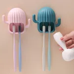 Cactus Toothbrush Holder Wall-Mounted Free Punch Tooth Brush Storage Rack Bathroom Accessories  image 6