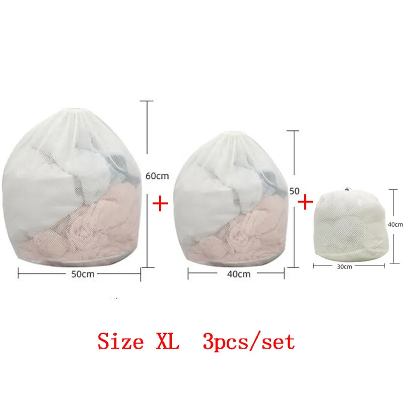 1pc/3pcs Mesh Laundry Bag with Drawstring, Bra Underwear Products Household Cleaning Tools Accessories Laundry Wash Care big image 8