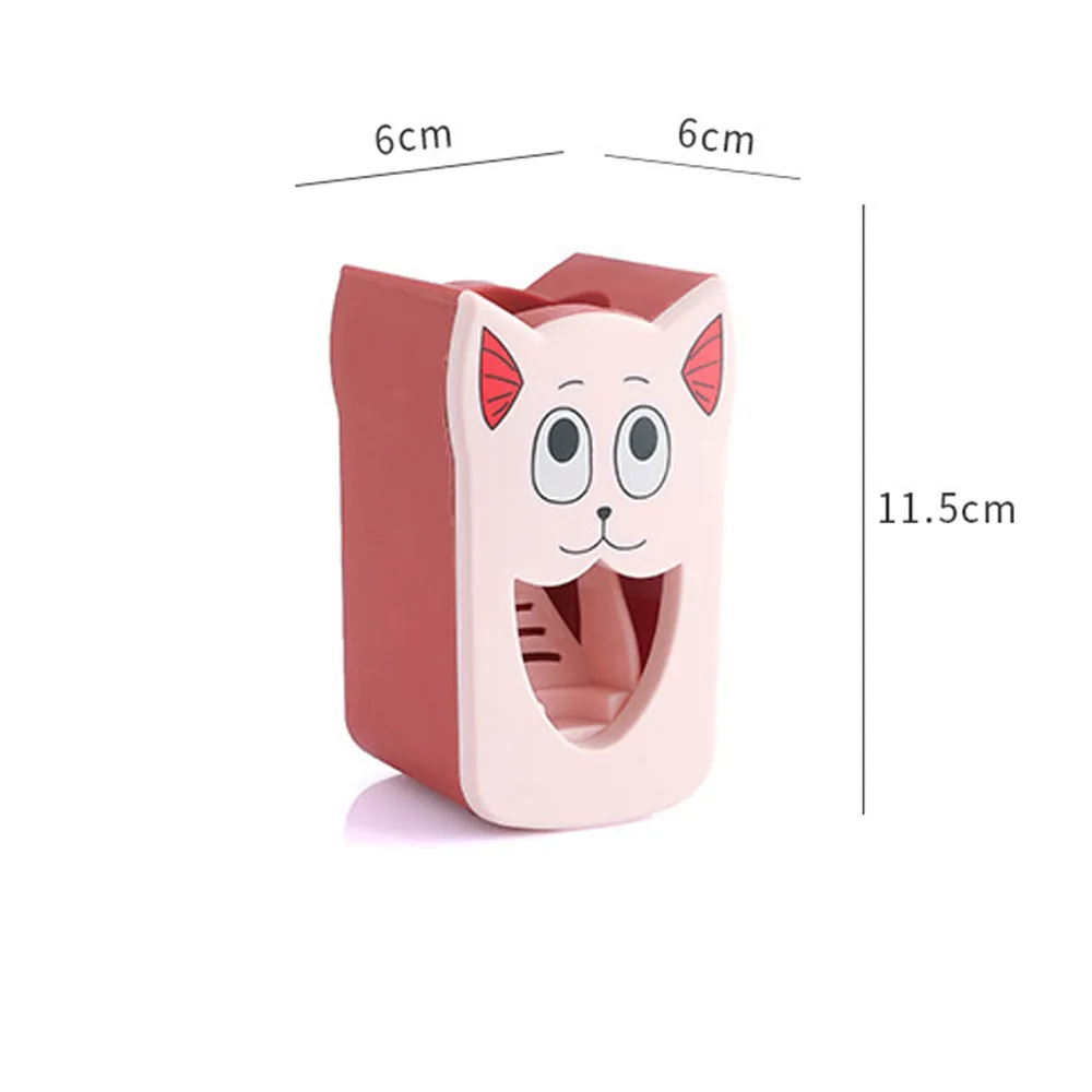 Automatic Toothpaste Squeezer Dispenser Kids Cartoon Wall Mount Toothpaste Dispenser Bathroom Accessories Red big image 1