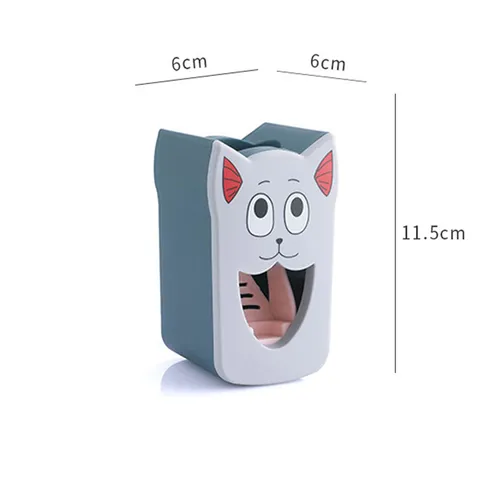Dispensador automático de pasta de dientes, dispensador de pasta de dientes con montaje en pared de dibujos animados para niños, accesorios de baño