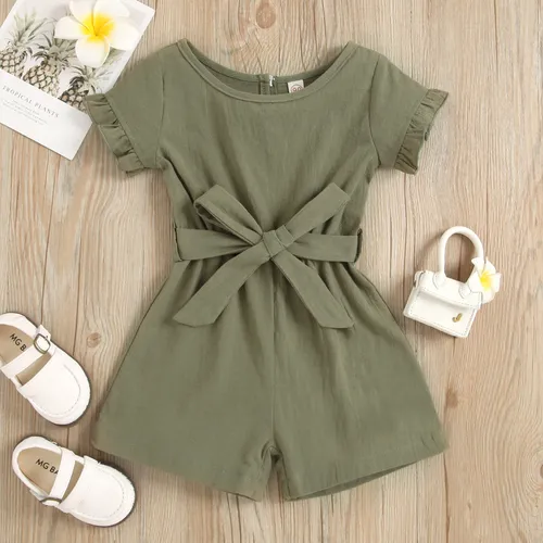 Toddler Girl Casual Solid Jumpsuit