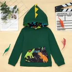 2-piece Kid Boy Animal Dinosaur Print Hoodie Sweatshirt and Pants Casual Set  image 4