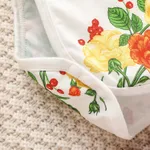 3pcs Floral Print Ruffle Decor Long-sleeve Baby Set  image 3