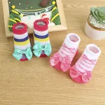 2-pack Baby Bowknot Decor Socks Pink