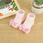 calcetines de algodón de dibujos animados florales animales 3d lindo bebé / niño pequeño Rosado