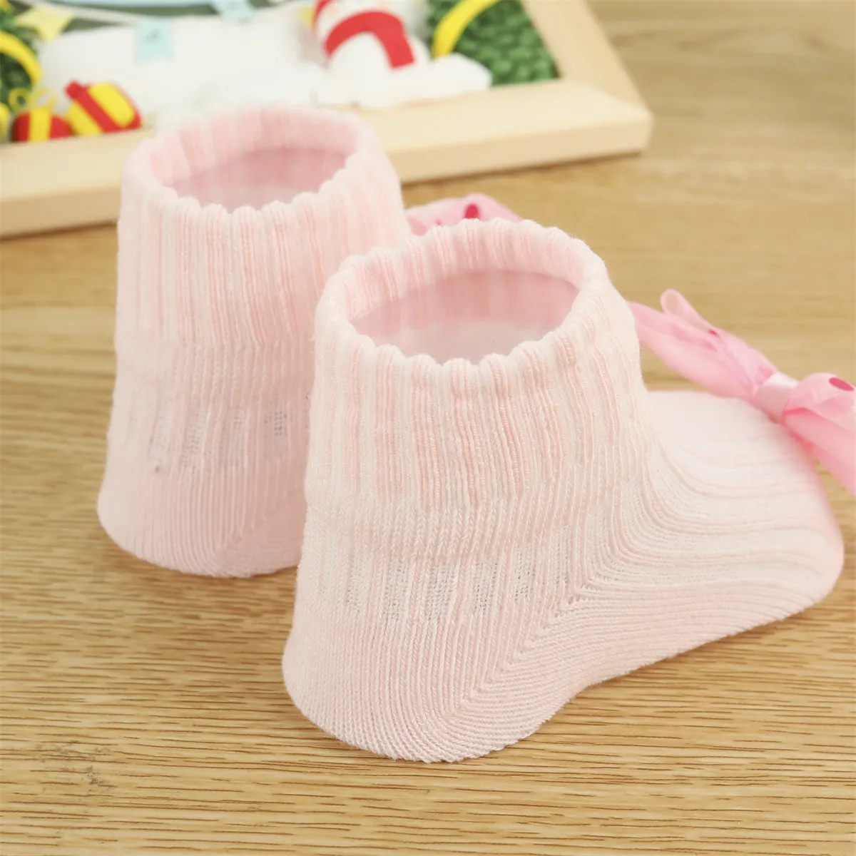 Baby/Toddler Cute 3D Animal Floral Cartoon Cotton Socks Pink big image 1