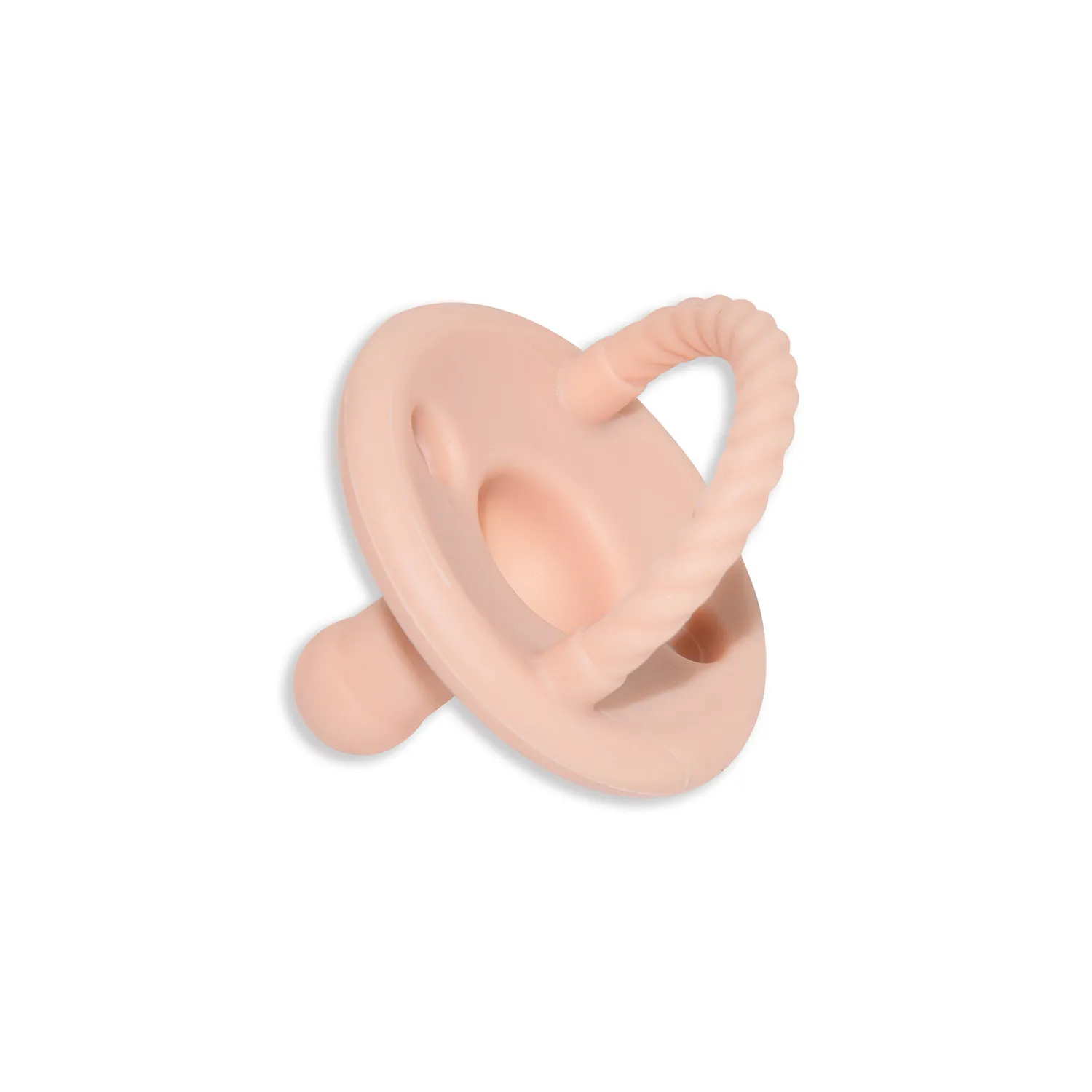 Soothie Pacifier Food Grade Silicone Newborn Baby Pacifier for 0-12 Months Light Pink image 3
