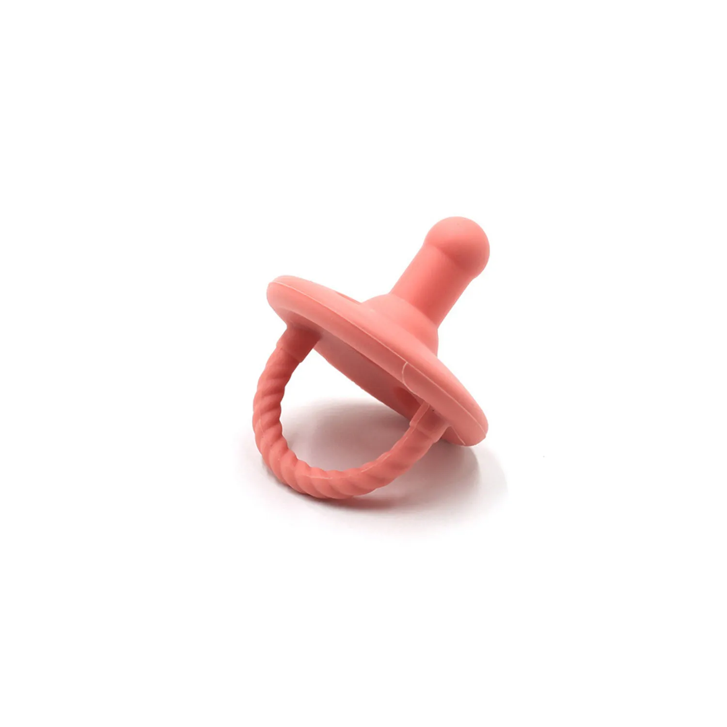 Soothie Pacifier Food Grade Silicone Newborn Baby Pacifier for 0-12 Months Dark Pink