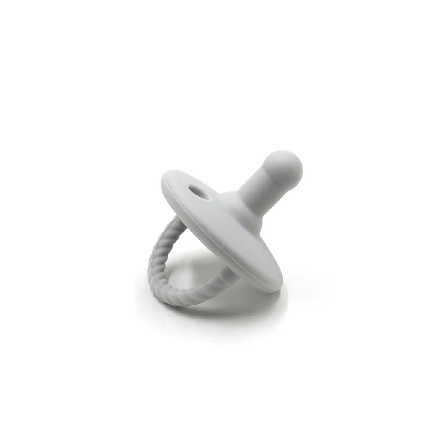 Soothie Pacifier Food Grade Silicone Newborn Baby Pacifier for 0-12 Months Light Grey