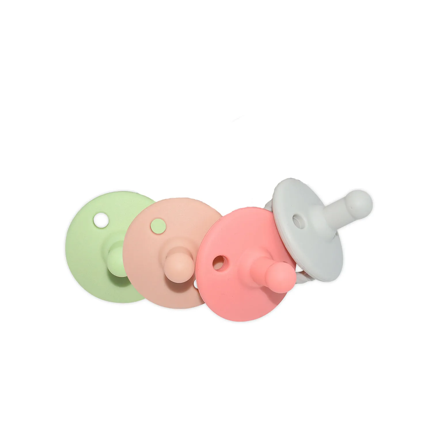Soothie Pacifier Food Grade Silicone Newborn Baby Pacifier for 0-12 Months Light Pink image 5
